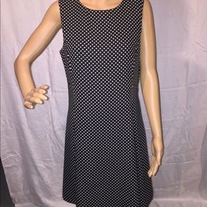 Rafaella Black Polka Dot Fit and Flare Dress 12